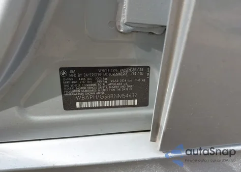 2011 BMW 328I from USA, damaged, VIN WBAPH7G58BNM54632